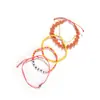 Pulsera tejida de letras nuevas, pulsera popular de cuentas de cuatro piezas, joyería de colores caramelo europea y americana al por mayor