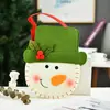 Bolsa de Tote Navideña Creativa con Muñeco 3D, Bolsa para Dulces, Varias Bolsas de Manzana, Bolsa con Cordón, Tela para Bolsa de Regalo Decorativa