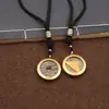 Colgante de Moneda de Dinero Shangui de Latón, Auténtica Cadena de Moneda Antigua Taoísta, Bolsa Bagua de Cinabrio, Adorno Colgante de Dinero Amuleto Estilo Vintage