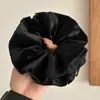 Goma para el pelo de terciopelo y encaje estilo coreano, accesorio retro elegante para cabello de otoño e invierno, goma de pelo, para moño, cuerda para el pelo, accesorio para el cabello
