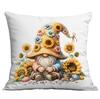 Funda de almohada de elfo de girasol de Año Nuevo transfronteriza Decoración de cojín de sofá para el hogar de Amazon