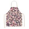 Transfronterizo Nuevo Delantal de Mujer con Flores de Babero Estampado de Mariposas para Hogar Cocina Sin Mangas Delantal para Cocinar en Casa