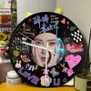 Discos personalizados, discos de vinilo de simulación de música en la nube de NetEase, regalo de cumpleaños DIY con graffiti, decoración para sala de estar, mueble de TV