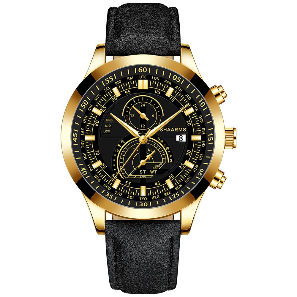 黑色皮带金壳黑面金针