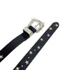 Cinturón Retro Americano de Estrella de Cinco Puntas para Mujer, Cinturón de Cuero Versátil de Alta Gama, Nuevo Accesorio de Diseño de Nicho