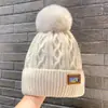 Gorro de lana feliz transfronterizo para mujer, invierno, engrosado, cálido, pullover, gorro de posparto, color liso, dulce, estudiante, gorro de punto