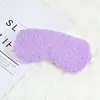 Máscara de Dormir para Olhos com Bloqueio de Luz em Pelúcia Teddy Preto para Viagem, Pausa para Almoço no Escritório, Universal, Portátil, Respirável, Proteção para os Olhos