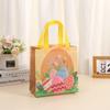 Bolsa de mano de tela no tejida de Pascua, bolsa con estampado de conejo de dibujos animados, bolsa de embalaje con estampado de huevo de Pascua