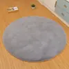 Alfombra Redonda de Pelo de Conejo Imitación Transfronteriza Alfombrilla de Piso de Pelo Corto Sala de Estar Mesa de Café Cojín de Silla Dormitorio Chica Manta de Cabecera