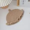 Sombrero de Pescador Tejido a Mano Lindo para Niñas Otoño e Invierno Sombrero de Lana Pullover para Niños Dulce Princesa Sombrero para Bebé Niña Moderno