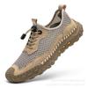 2024 Verano Transfronterizo Nuevos Zapatos de Malla Transpirables para Exterior Banda Elástica Zapatos de Trabajo Talla Grande Malla de Piel de Cerdo Zapatos de Hombre