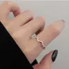 Celebridade da Internet Estilo Frio Anel de Luxo Leve Feminino Design de Nicho Ins Anel Sensação de Alta Qualidade Anel Ultra-refinado Aberto Elegante