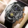 Nuevo Reloj Luminoso Impermeable Binbang con Volante de Camello para Hombre, Estilo Coreano para Estudiantes, Tendencia Popular en Internet, Correa de Cuero, Reloj de Cuarzo