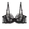 Lencería Sexy de Escote Bajo Transfronteriza para Mujer, Sujetador Delgado de Verano que Hace que los Bustos Grandes Parezcan Más Pequeños, Sujetador Push-Up Transpirable Hueco con Encaje Decorativo
