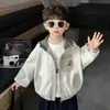 Chaqueta con Capucha de Patchwork a Cuadros de Primavera para Niños y Niñas, Cardigan Elegante de Patchwork con Bloques de Color, Ropa Versátil de Estilo Casual Deportivo