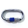 Gancho con forma de anillo rojo, zincado y cromado, anillo tórico autoblocante, recubierto de color, hebilla de seguridad negra - disponible en stock del fabricante