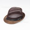 Sombrero para Hombre y Mujer Sombrero de Jazz de Verano Sombrero de Copa Sombrero Parasol Sombrero de Paja Calado de Malla de Papel de Verano Sombrero Fresco de Verano Transpirable
