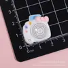 Cámara de Moño de Dibujos Animados Accesorios de Resina Brillante Pegamento Crema Llavero DIY Cadena para Teléfono Móvil Accesorios para el Cabello Material de Pasador