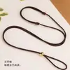 Cordão de Lanyard com Argola Fina Fivela de Segurança Pingente Corda de Reposição Anel de Ouro com Diamante Pingente de Jade Cordão de Colar Ajustável para Homens e Mulheres