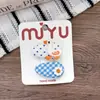 Pinza para el pelo de tela bordada estilo coreano para niños, linda pinza BB de lunares y gota de agua para flequillo, pinza pequeña de frutas para el lateral de las niñas
