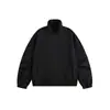 Chaqueta cortavientos ligera de color gris claro Cleanfit con cuello alto, color liso, corte holgado con hombros caídos y dobladillo elástico, prenda de abrigo casual