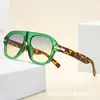 Gafas de sol aviador retro europeas y americanas de montura grande que hacen que la cara parezca más pequeña, nuevo modelo 2026, gafas de sol para hombre de estilo callejero elegantes de alta gama