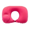 Almohada Inflable, Almohada de Presión Inflable, Almohada Portátil en Forma de U de Presión para Viajes al Aire Libre, Almohada para el Cuello para Siestas en la Oficina, Almohada Perezosa