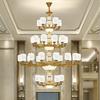 Novo lustre de sala de estar de vila em estilo chinês iluminação Zhongshan estilo chinês projeto de hotel autoconstruído lâmpada de hall de edifício duplex
