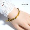 Pulsera de Cuerda de Dragón DIY Personalizada de Fábrica con Cuentas Tejida a Mano con Hilo Dorado Estilo Pareja Unisex Accesorios de Joyería