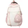 Mochila Escolar Estilo College para Mulheres Jaiyistar Versátil Cor Contrastante Grande Capacidade Leve Aparência Sofisticada Mochila Escolar para Estudantes
