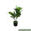 Venta al por mayor Spot hoja de piano simulación nórdica verde Banyan planta en maceta decoración de sala de estar piso adornos de plantas artificiales ventas directas de fábrica