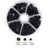 Semicírculo Negro Peluche Accesorios Caja Negro Total Plástico Ojos de Fondo Plano DIY Ojos de Frijol Negro Accesorios de Joyería
