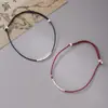 Tobillera de plata de ley 925 con cuerda roja de plata rota para mujer, diseño tejido a mano, dulce temperamento, accesorios para novias estudiantes F4083