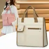 Bolsa de Lona Multicolor de Moda con Múltiples Bolsillos, Adecuada para el Trabajo y los Viajes Diarios, Bolso de Mano para Estudiantes, Logo Personalizable