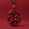 Colgante de dragón del zodiaco de cinabrio con arena de oro púrpura de fábrica, collar del zodiaco de este año, colgante de dragón