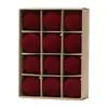 Bolas de Natal Veludadas Flocadas Decorações de Natal 6cm/8cm Bolas de Natal de Pelúcia Conjunto de 12 Enfeites de Pendurar