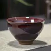 Xícara de Chá Jianzhan Queimada em Forno Tamanho Grande Cerâmica Xícara para Degustação de Chá Xícara de Anfitrião Kung Fu Chapéu de Cogumelo Conjunto de Uma Peça Xícara de Chá Tenmoku Múltiplos Estilos