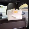 Caja de Pañuelos para Coche de Tela de Perro y Gato de Dibujos Animados, Portapañuelos para Guantera de Coche, Bolsa de Pañuelos para Respaldo de Asiento de Coche