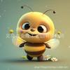 Venta transfronteriza en stock de lindos llaveros de alas de ángel y abeja de acrílico, planos, conmemorativos, regalo, colgante
