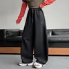 Pantalones deportivos para niñas 2026 nuevos de cintura alta adelgazantes holgados versátiles casuales de pierna recta de pierna ancha pantalones largos