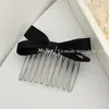 Pente Elegante de Fita Estilo Coreano com Laço 3D, Novo Garfo de Pente Versátil para Inserir, Ferramenta de Penteado para Gerenciar Fios Soltos, Presilha de Cabelo