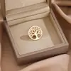 Broche Árvore da Vida Simples Europeu e Americano de Alto Padrão Levemente Luxuoso Versátil Alfinete de Lapela Acessório para Terno