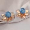 Aretes colgantes de diamantes de estilo palaciego geométrico pesado de telaraña transfronteriza de Europa y Estados Unidos