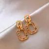 Pendientes de Cristal Coloridos Geométricos de Dopamina para Mujer, Pendientes de Diseño de Nicho Estilo Coreano, Pendientes Elegantes y Lujosos de Gama Alta