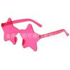 Gafas de sol de estrella de cinco puntas sin marco con personalidad multicolor, gafas de fiesta, gafas de sol de moda divertidas para niños y adultos