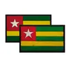 Parche de Bandera Nacional de Togo de Bandera Africana 2D de PVC Bordado Colorido para Bolsas, Sombreros, Accesorios, Emblema de Bandera Táctica