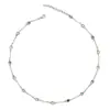 Collar Dulce Retro Gema Arcoíris Cool Zircón Colorido Collar Mori Estilo Coreano Cadena Simple Clavícula Atmósfera Nicho