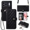 Suministro Exclusivo de Comercio Exterior: Funda con Ranura para Tarjeta y Cremallera Estilo Chanel para iPhone 17 Pro Max, Funda de Cuero Cruzada para Apple 16, 15 Multifuncional