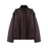 2025 Otoño e Invierno Nuevo Chaqueta de Mujer Holgada Transfronteriza Europea y Americana Decorada con Bolsillos Textura de Ante W034 25175