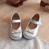 Zapatos de Princesa Lisos Estilo Dulce para Niñas 2026 Primavera y Otoño Nuevos Zapatos Pequeños de Cuero Versátiles con Lazo Punta Redonda Suela Blanda Planos